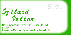 szilard vollar business card